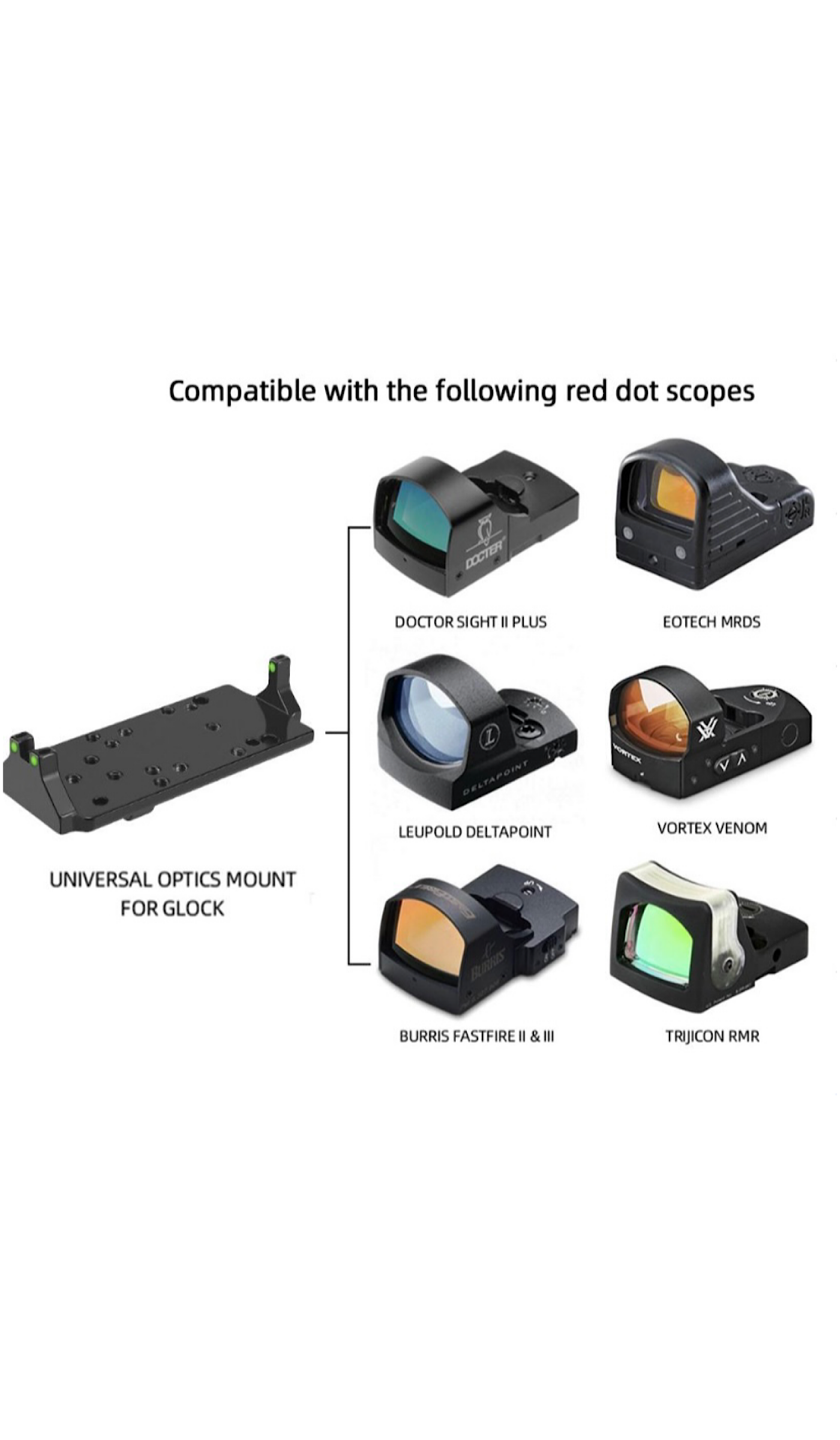 Piastrina per red dot OPERATOR per Glock